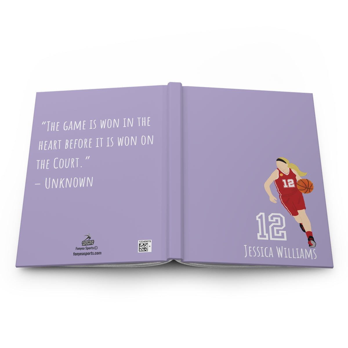 Basketball Girl Personalized Blank Lined Journal — Hardback Edition