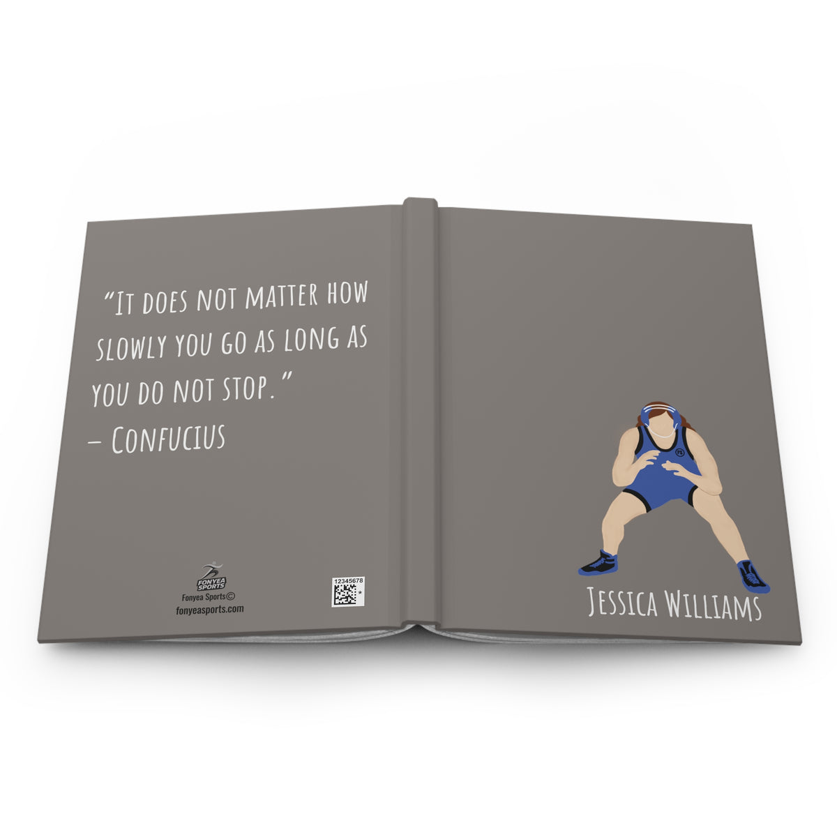 Wrestler Girl Personalized Blank Lined Journal — Hardback Edition