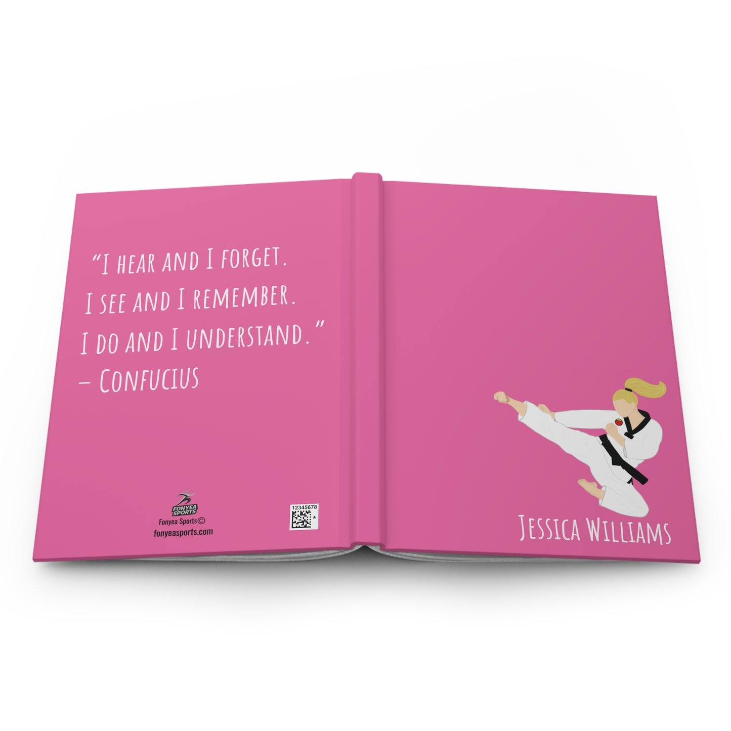 Personalized Martial Arts Hardcover Journal Matte, Fonyea Sports