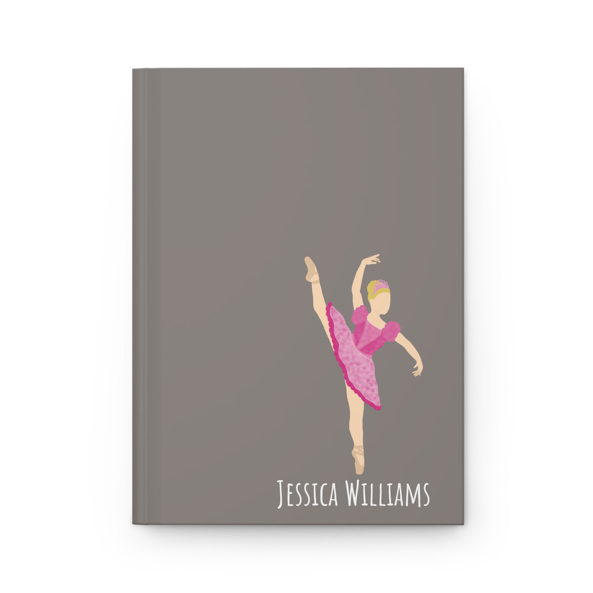 Dancer Ballerina Personalized Blank Lined Journal — Hardback Edition