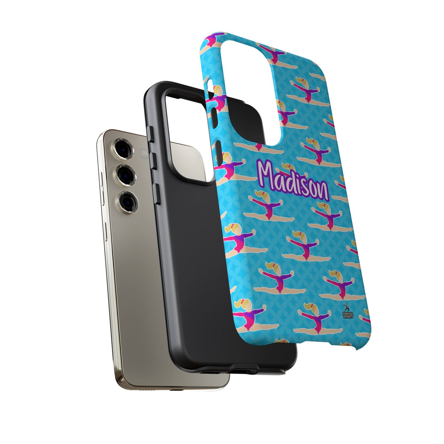 Personalized Gymnast BlueTough Phone Case, Fonyea Sports
