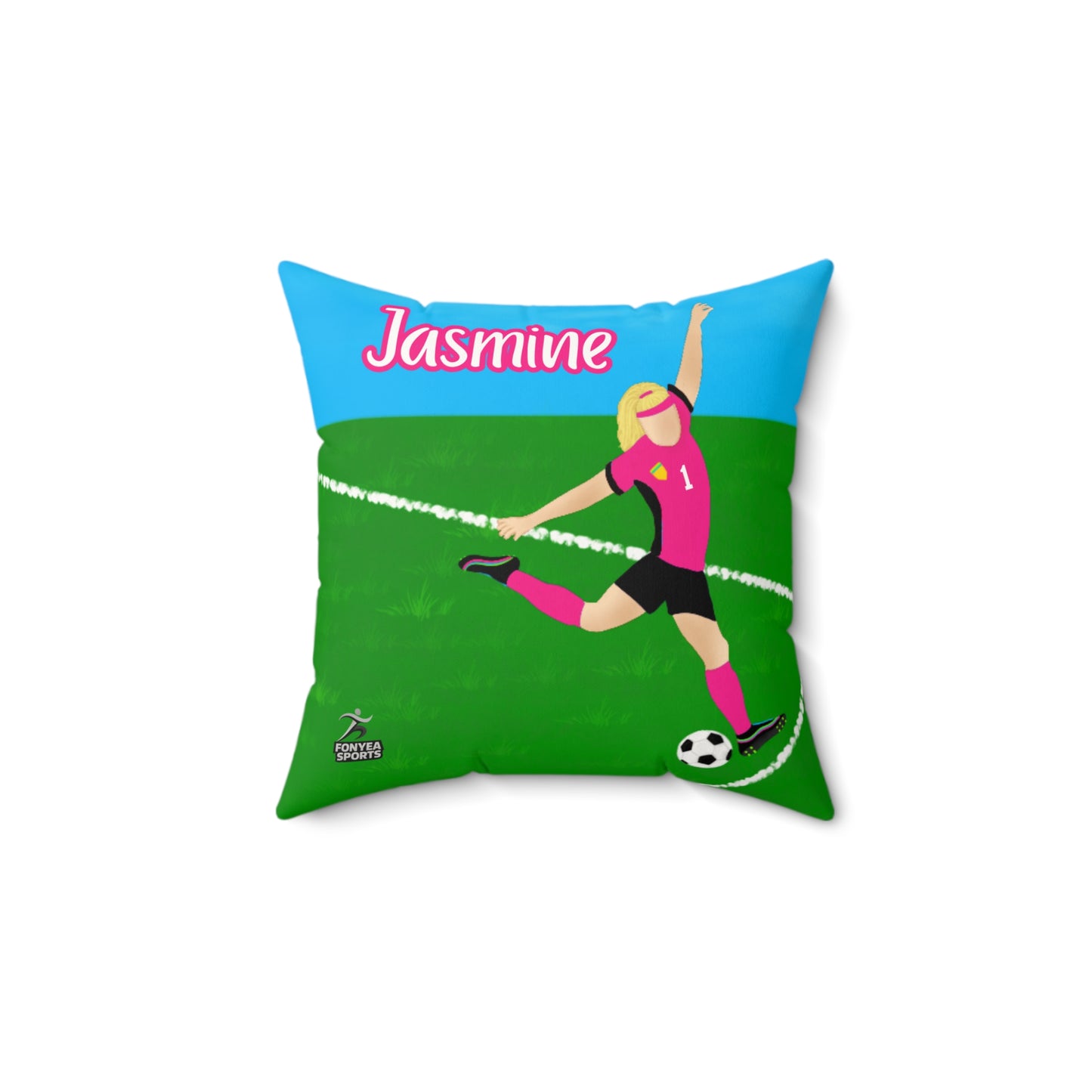 Fonyea Sports Soccer Girl Pillow