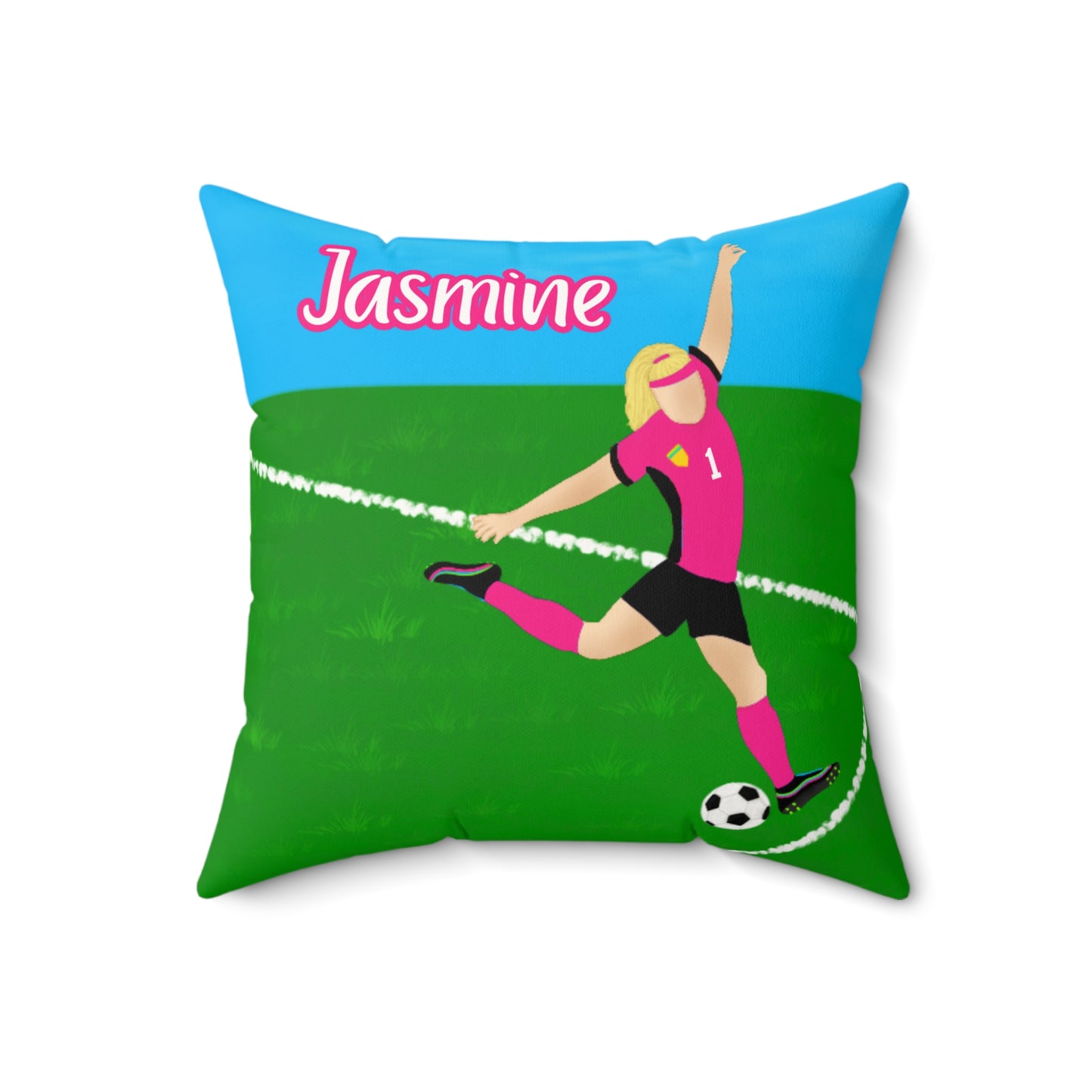 Fonyea Sports Soccer Girl Pillow