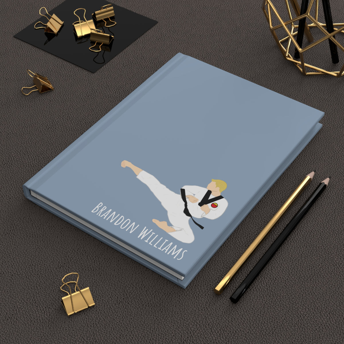 Martial Arts Boy Personalized Blank Lined Journal — Hardback Edition