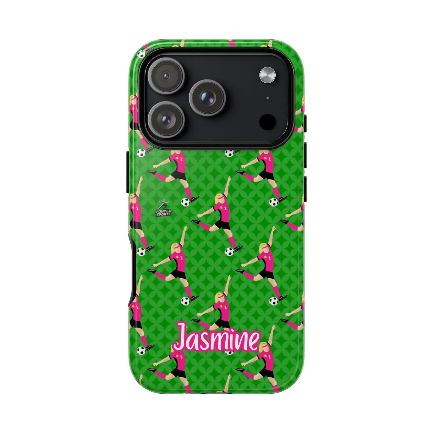 Personalized Soccer Girl Tough Phone Case, Fonyea Sports