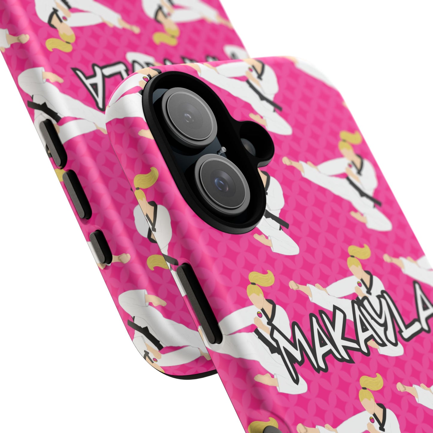 Personalized Martial Arts Taekwondo Karate Girl Tough Phone Case, Fonyea Sports