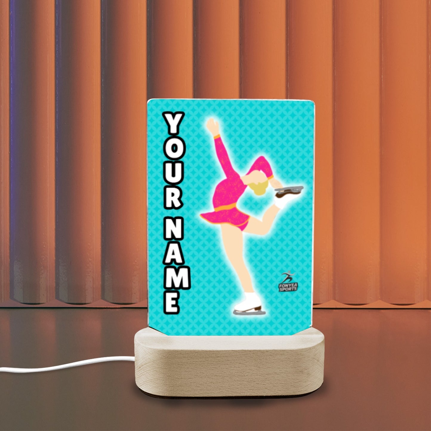 Fonyea Sports Figure Skater Acrylic LED Night Light