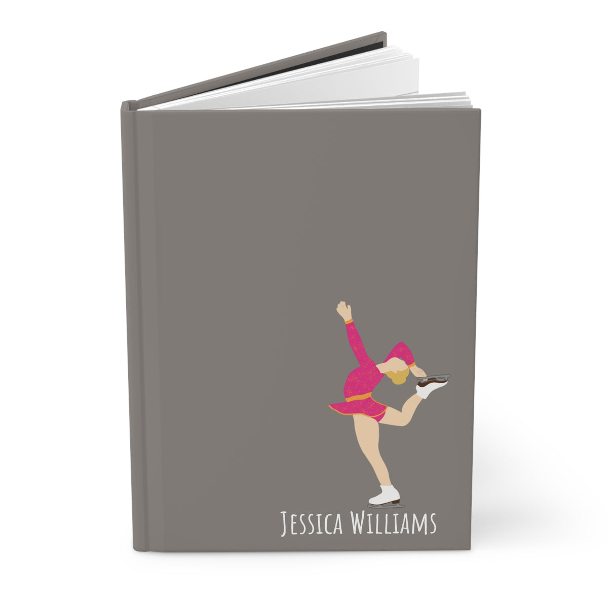 Figure Skater Personalized Blank Lined Journal — Hardback Edition