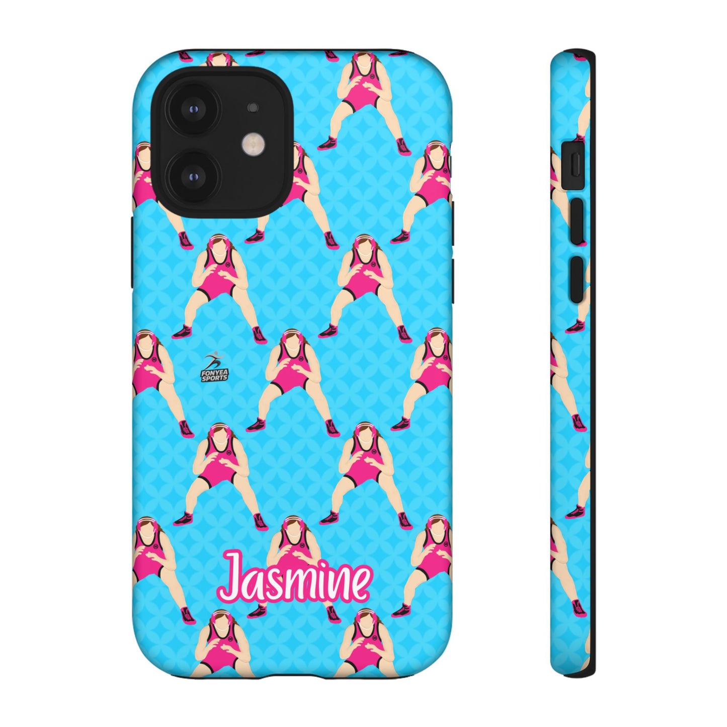 Personalized Wrestler Girl Tough Phone Case, Fonyea Sports