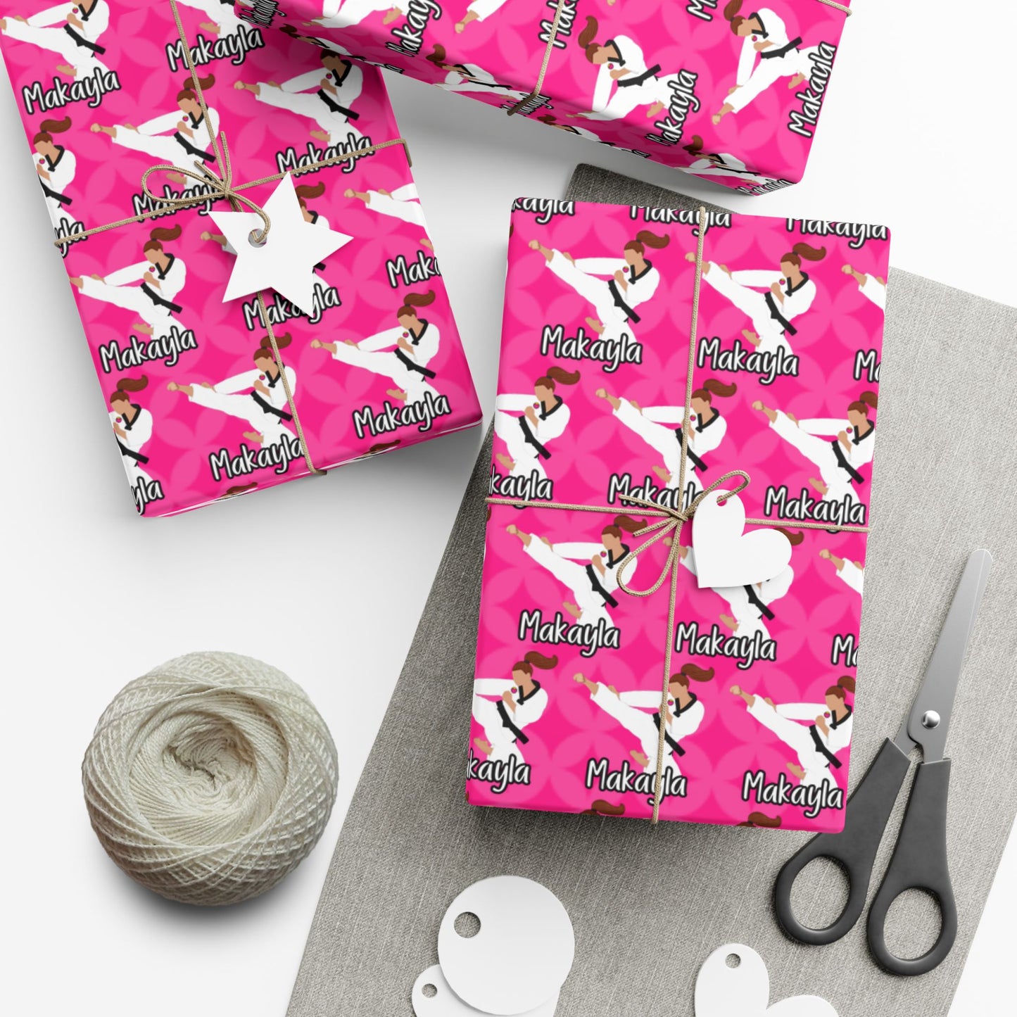 Personalized Martial Arts. Taekwondo, Karate, Judo Wrapping Paper, Fonyea Sports