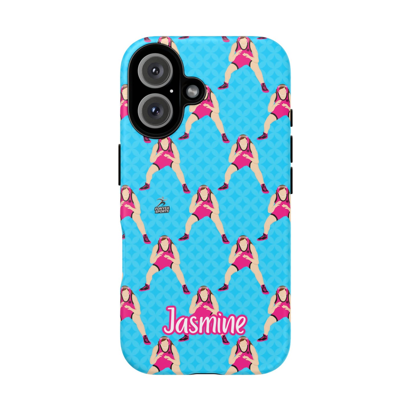 Personalized Wrestler Girl Tough Phone Case, Fonyea Sports