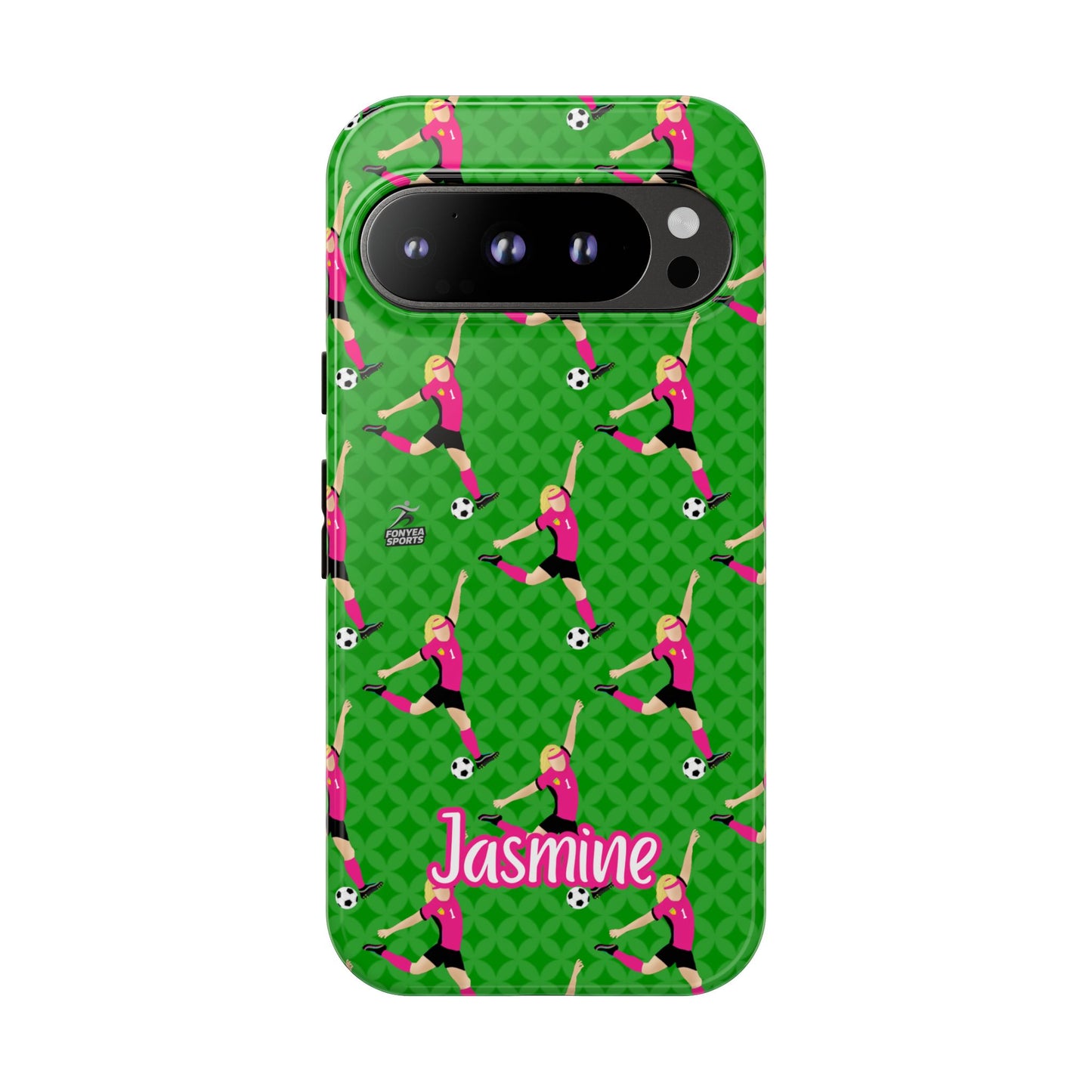 Personalized Soccer Girl Tough Phone Case, Fonyea Sports