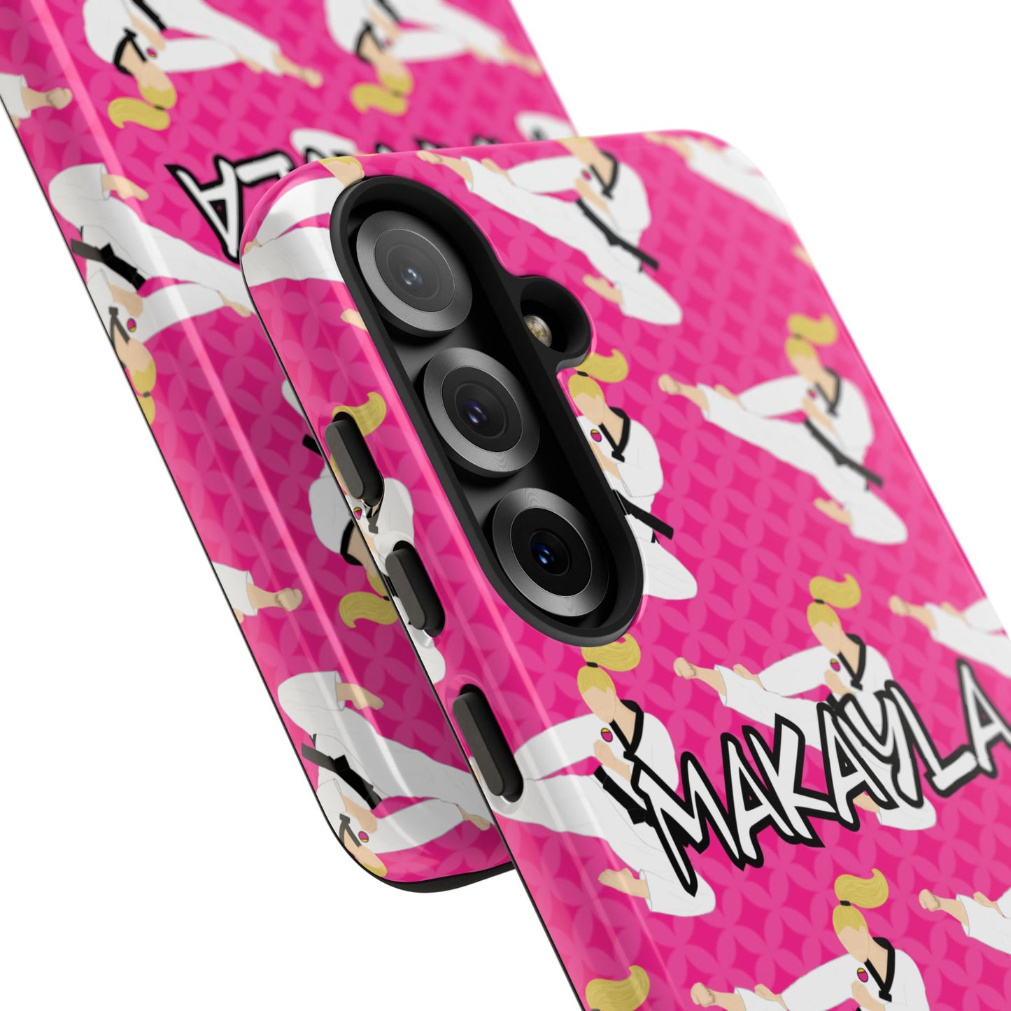 Personalized Martial Arts Taekwondo Karate Girl Tough Phone Case, Fonyea Sports