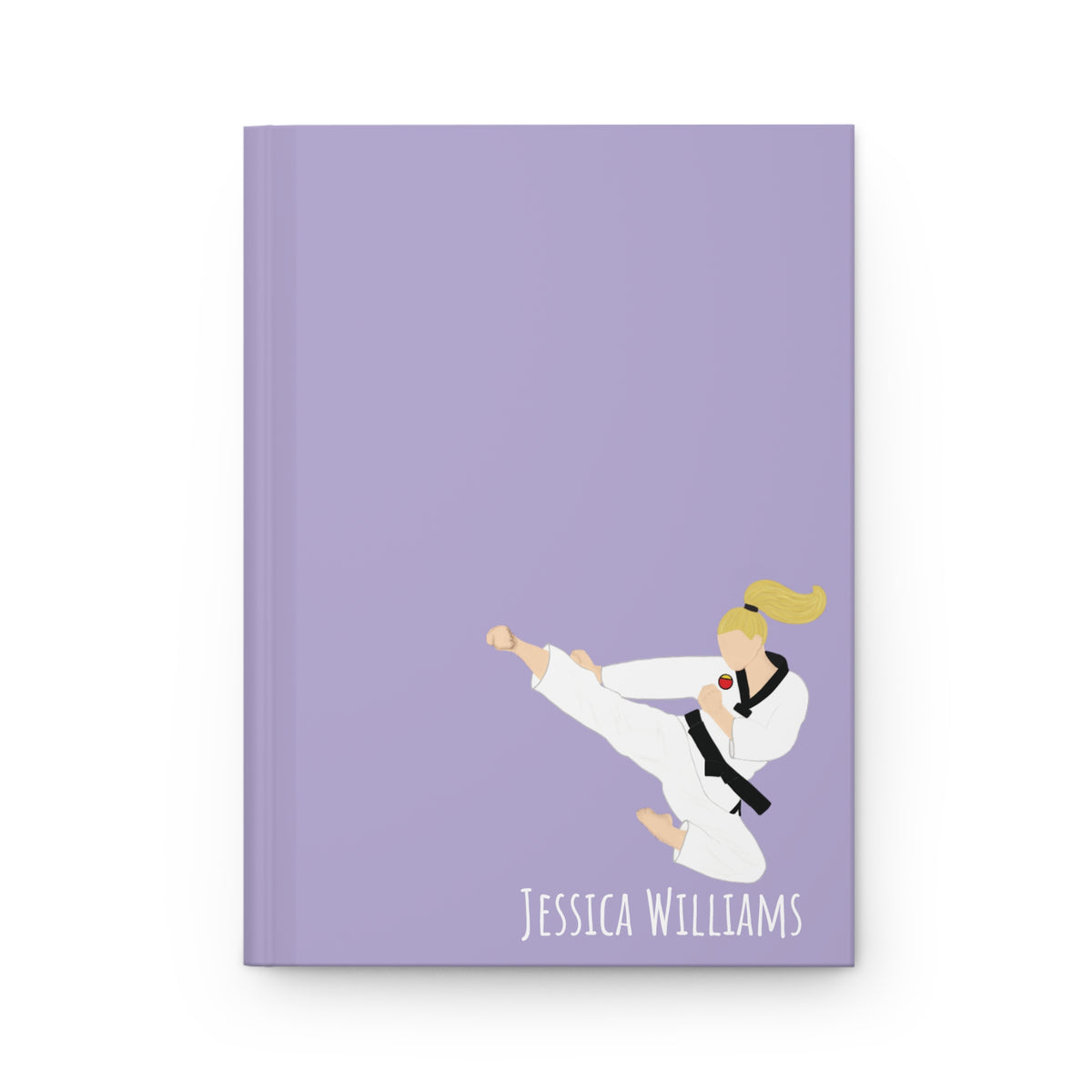 Martial Arts Girl Personalized Blank Lined Journal — Hardback Edition