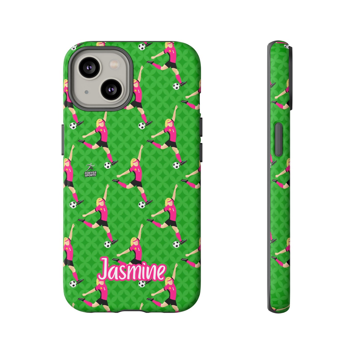 Personalized Soccer Girl Tough Phone Case, Fonyea Sports