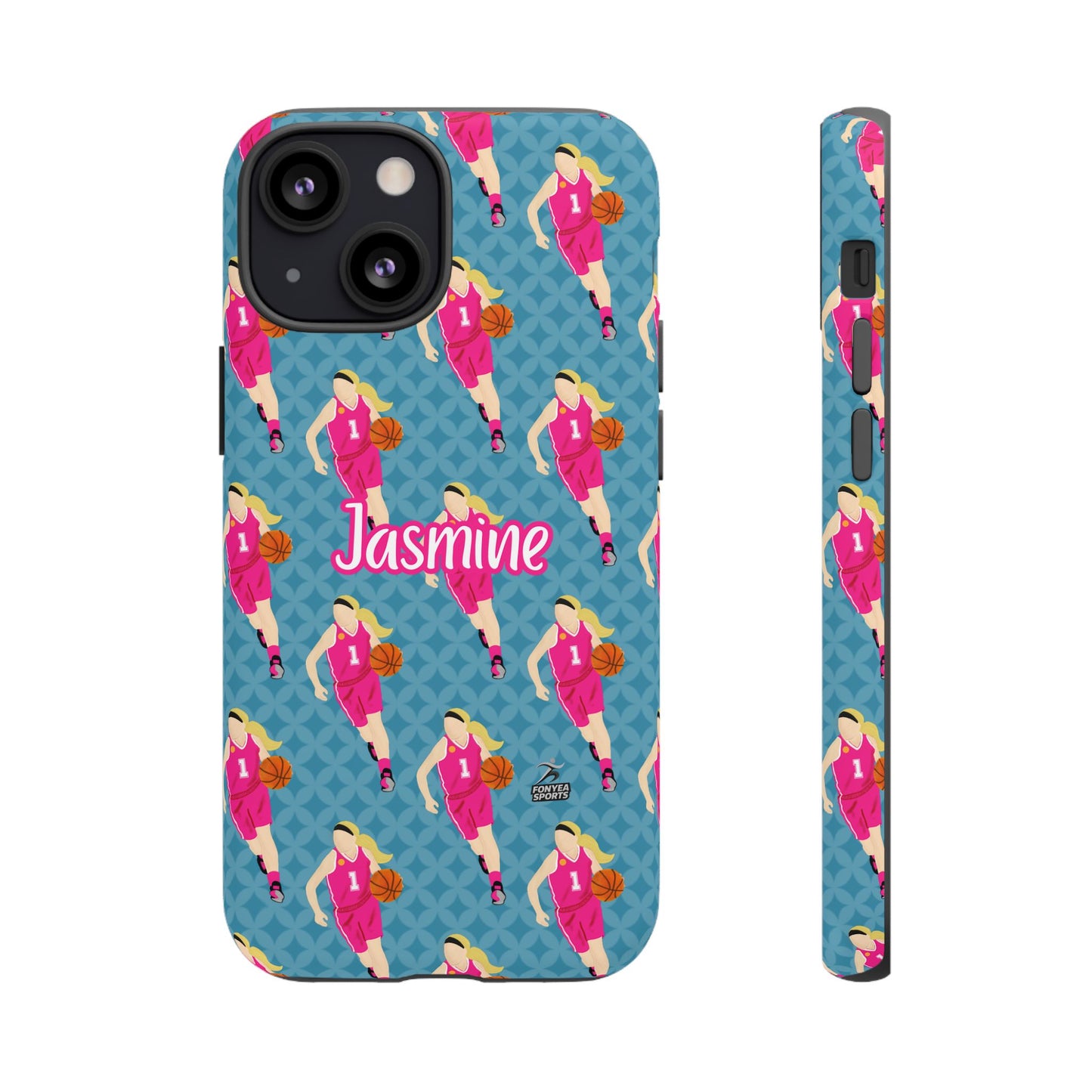 Personalized Basketball Girl Tough Phone Case, Fonyea Sports