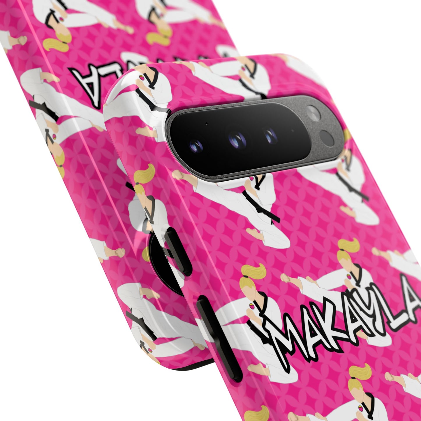 Personalized Martial Arts Taekwondo Karate Girl Tough Phone Case, Fonyea Sports