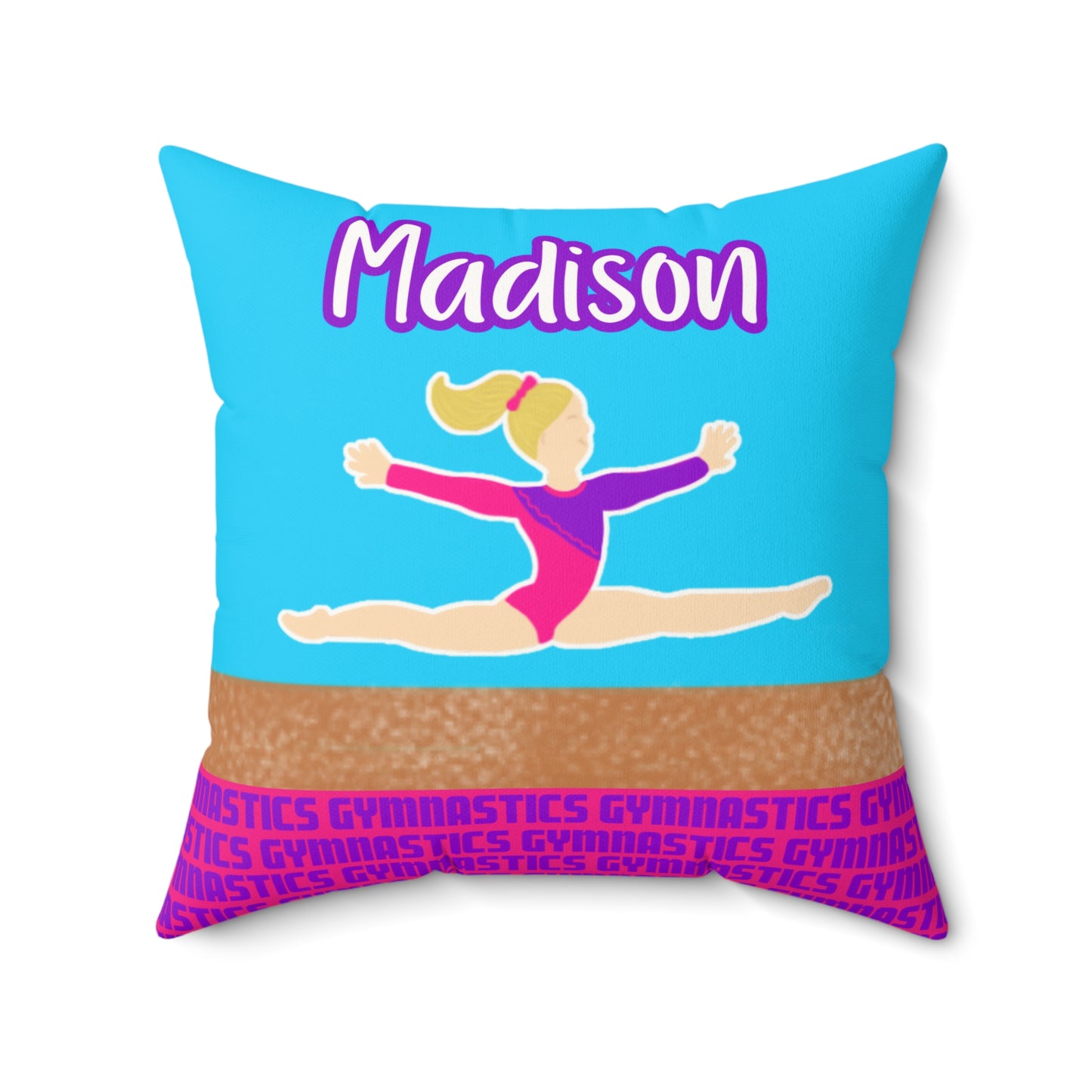 Fonyea Sports Gymnast Blue Pillow