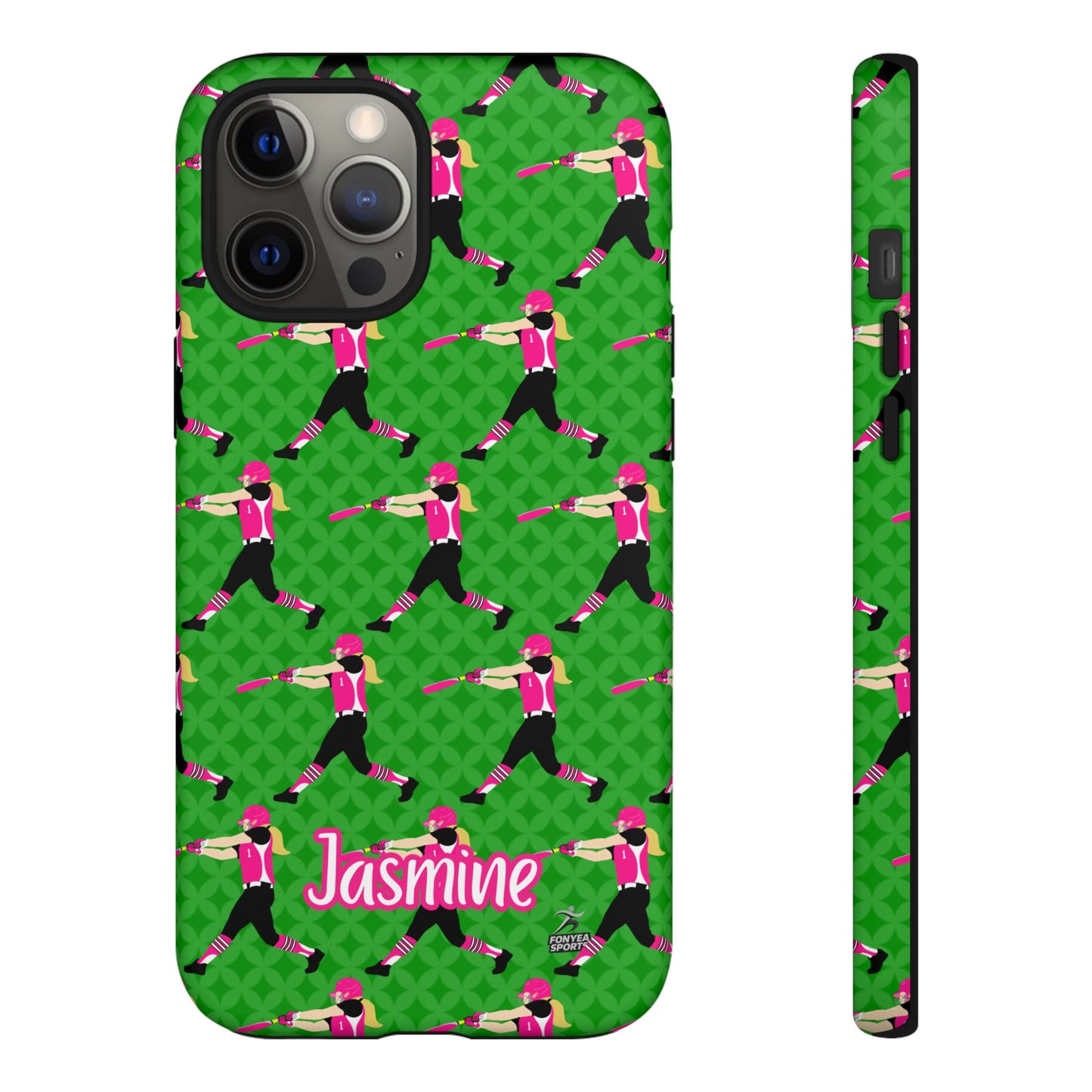 Personalized Softball Girl Tough Phone Case, Fonyea Sports