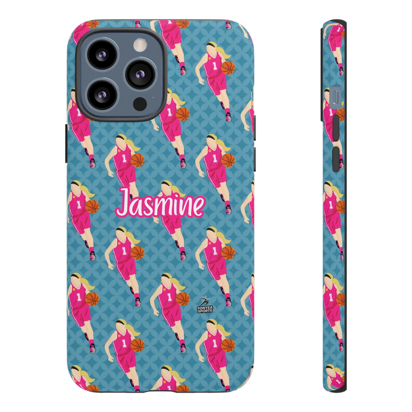 Personalized Basketball Girl Tough Phone Case, Fonyea Sports