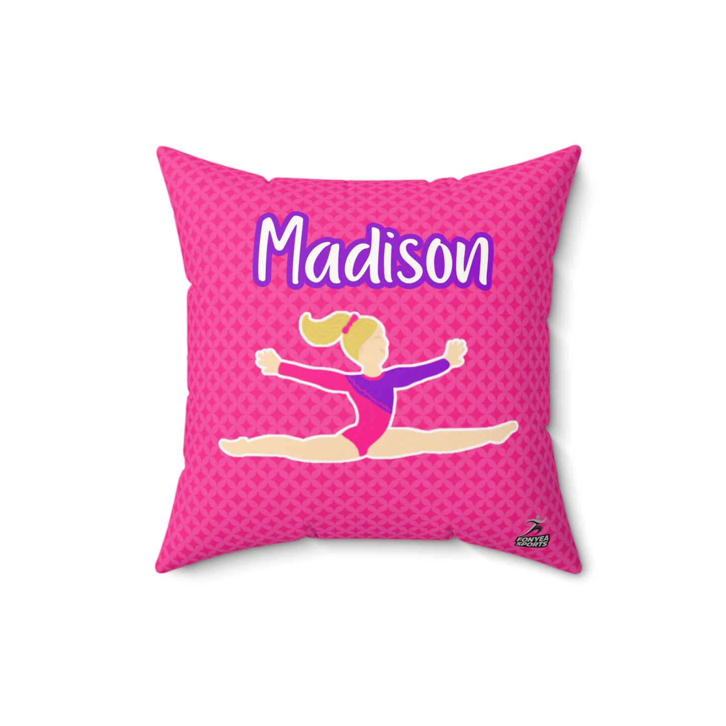 Fonyea Sports Gymnast Pink Pillow