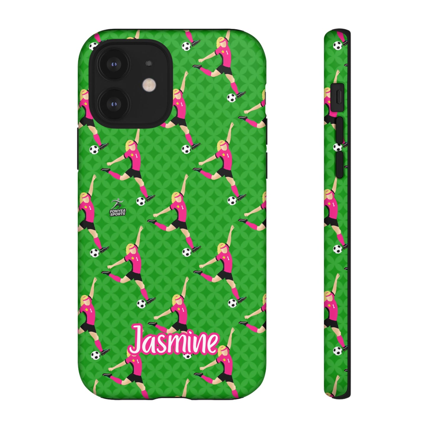 Personalized Soccer Girl Tough Phone Case, Fonyea Sports