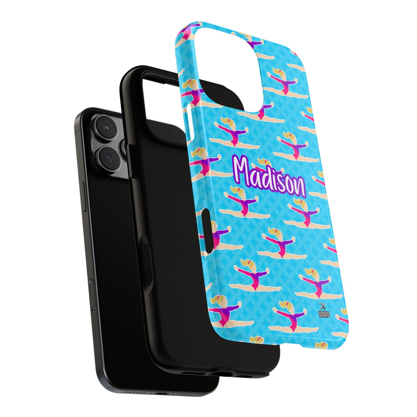 Personalized Gymnast BlueTough Phone Case, Fonyea Sports