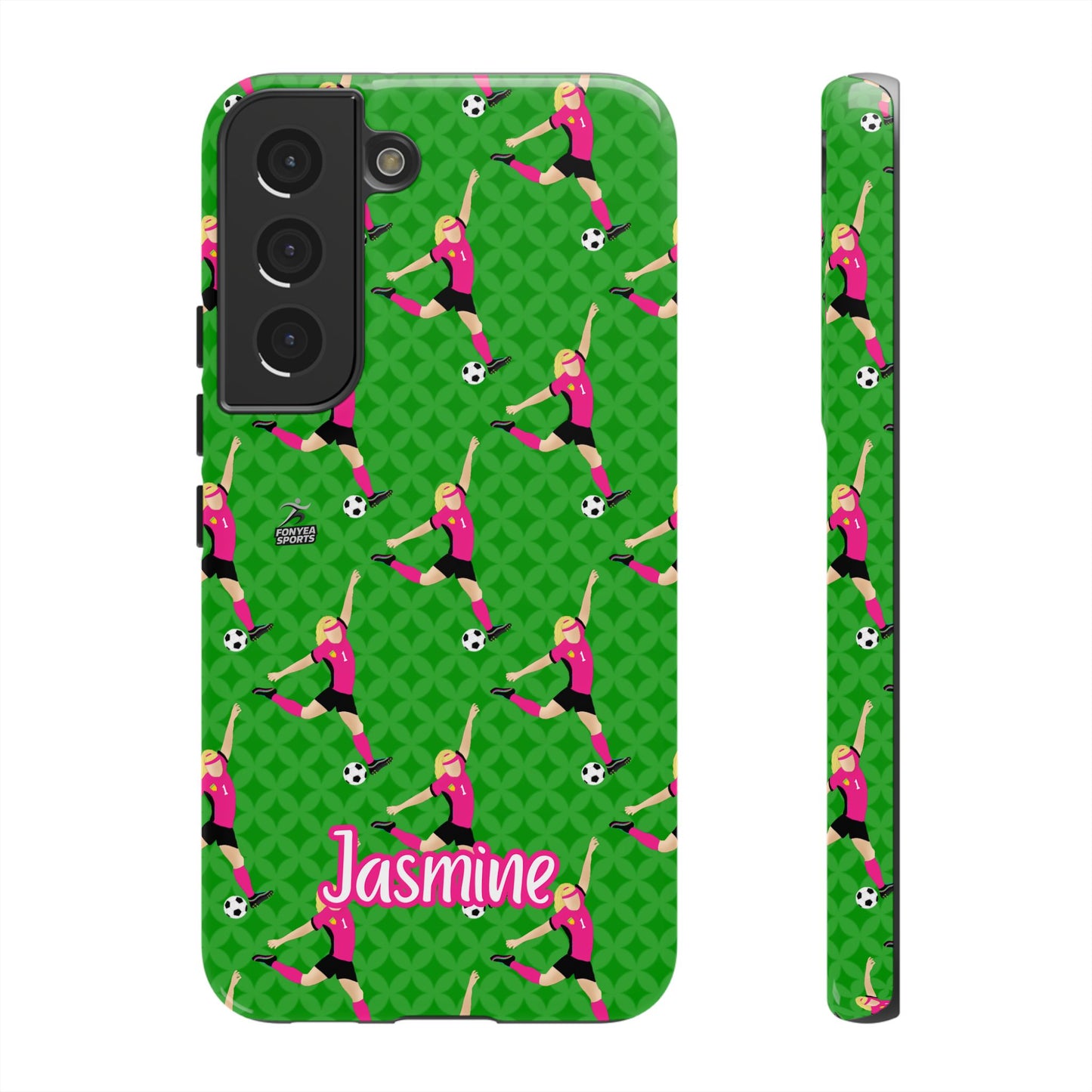 Personalized Soccer Girl Tough Phone Case, Fonyea Sports