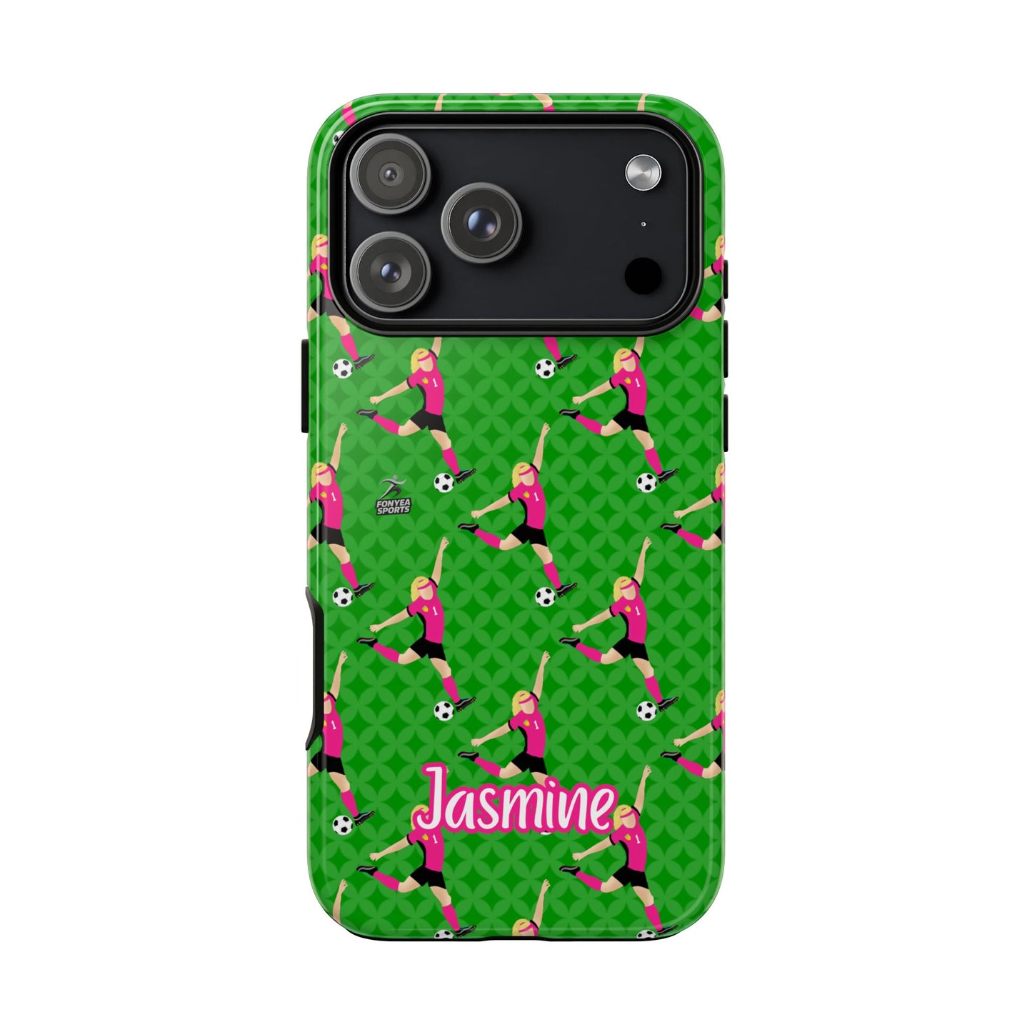 Personalized Soccer Girl Tough Phone Case, Fonyea Sports