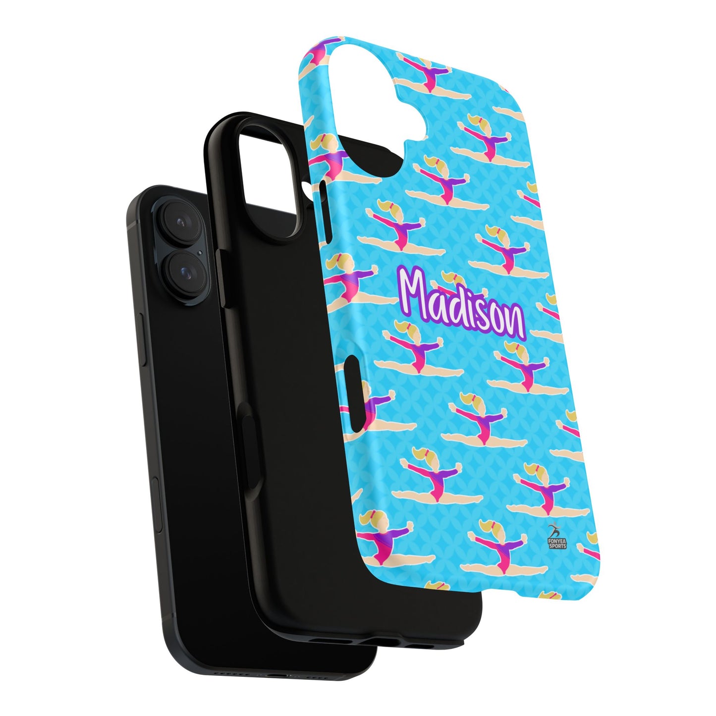 Personalized Gymnast BlueTough Phone Case, Fonyea Sports