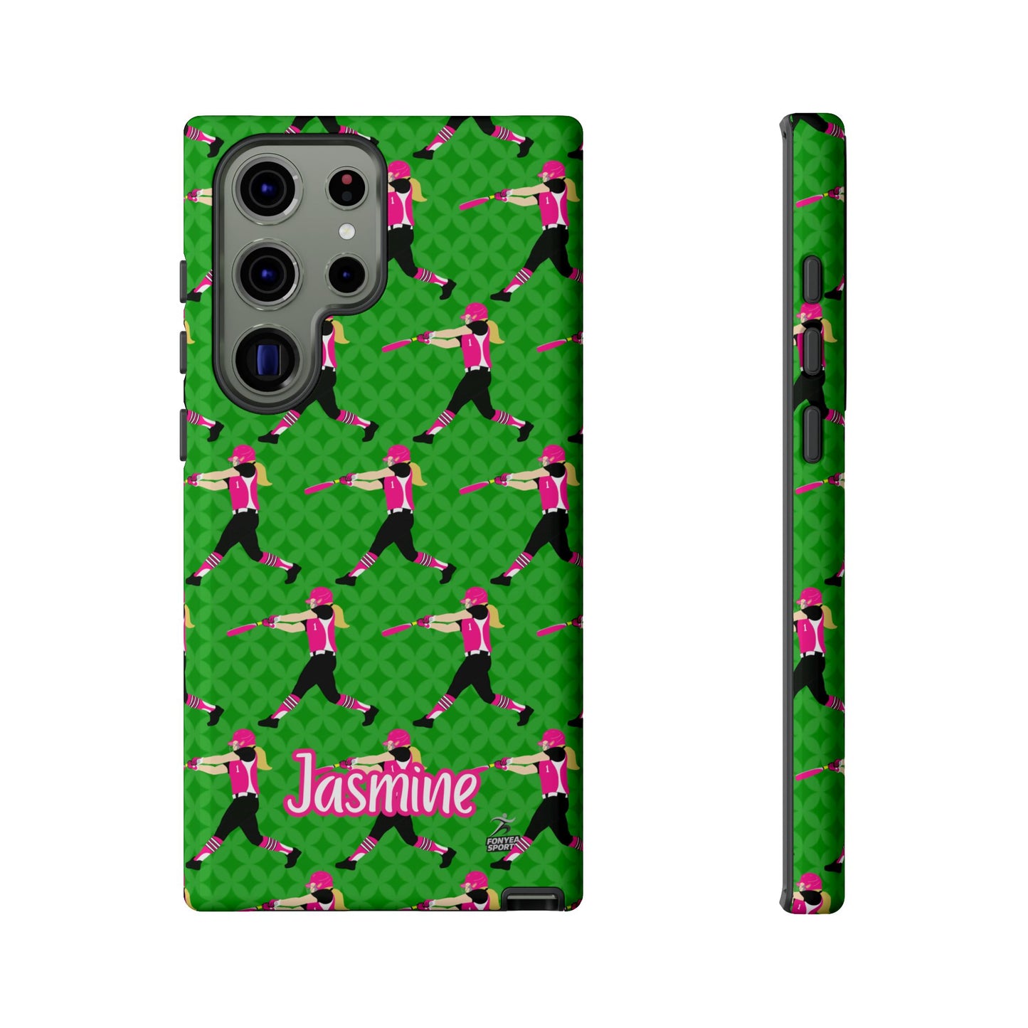 Personalized Softball Girl Tough Phone Case, Fonyea Sports