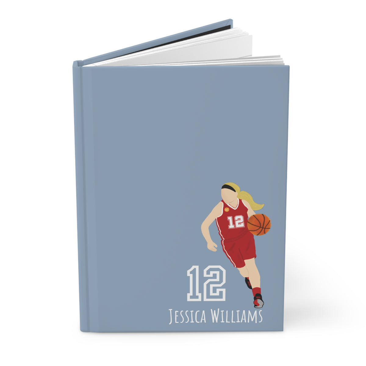 Basketball Girl Personalized Blank Lined Journal — Hardback Edition