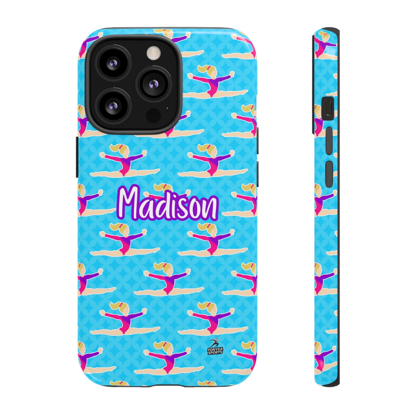 Personalized Gymnast BlueTough Phone Case, Fonyea Sports