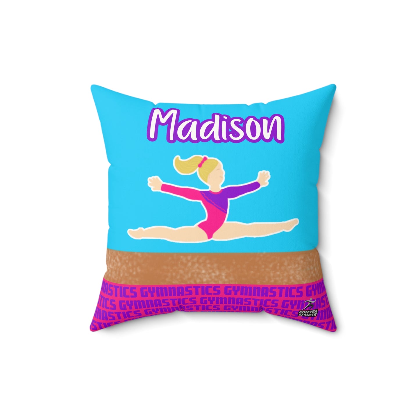 Fonyea Sports Gymnast Blue Pillow