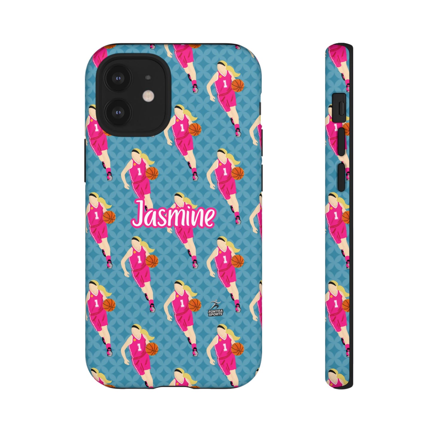 Personalized Basketball Girl Tough Phone Case, Fonyea Sports