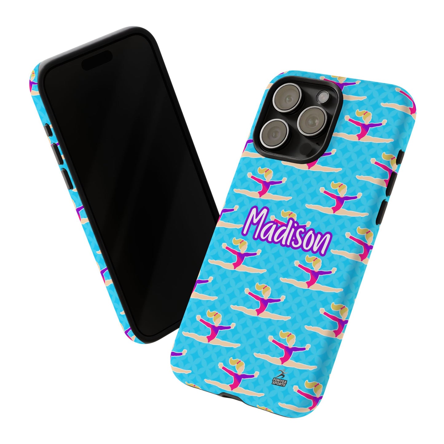 Personalized Gymnast BlueTough Phone Case, Fonyea Sports