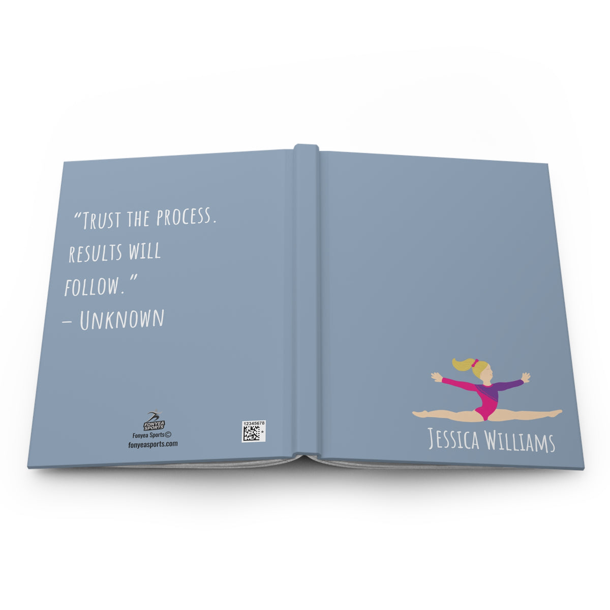 Gymnast Personalized Blank Lined Journal — Hardback Edition