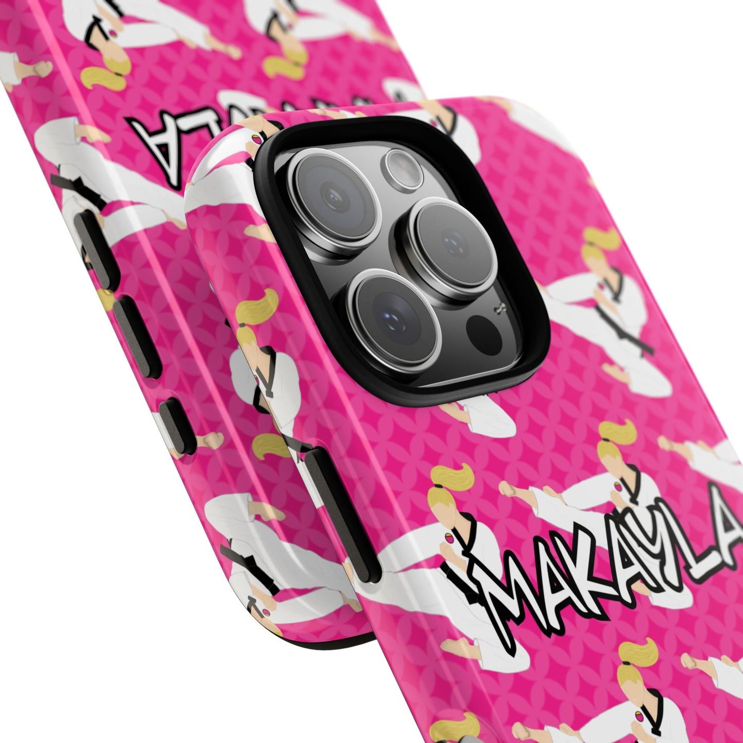 Personalized Martial Arts Taekwondo Karate Girl Tough Phone Case, Fonyea Sports