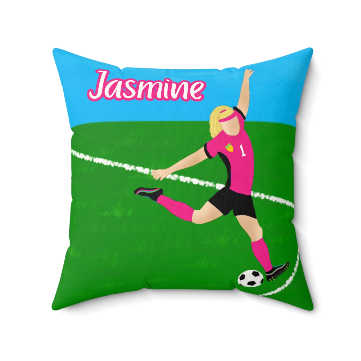 Fonyea Sports Soccer Girl Pillow