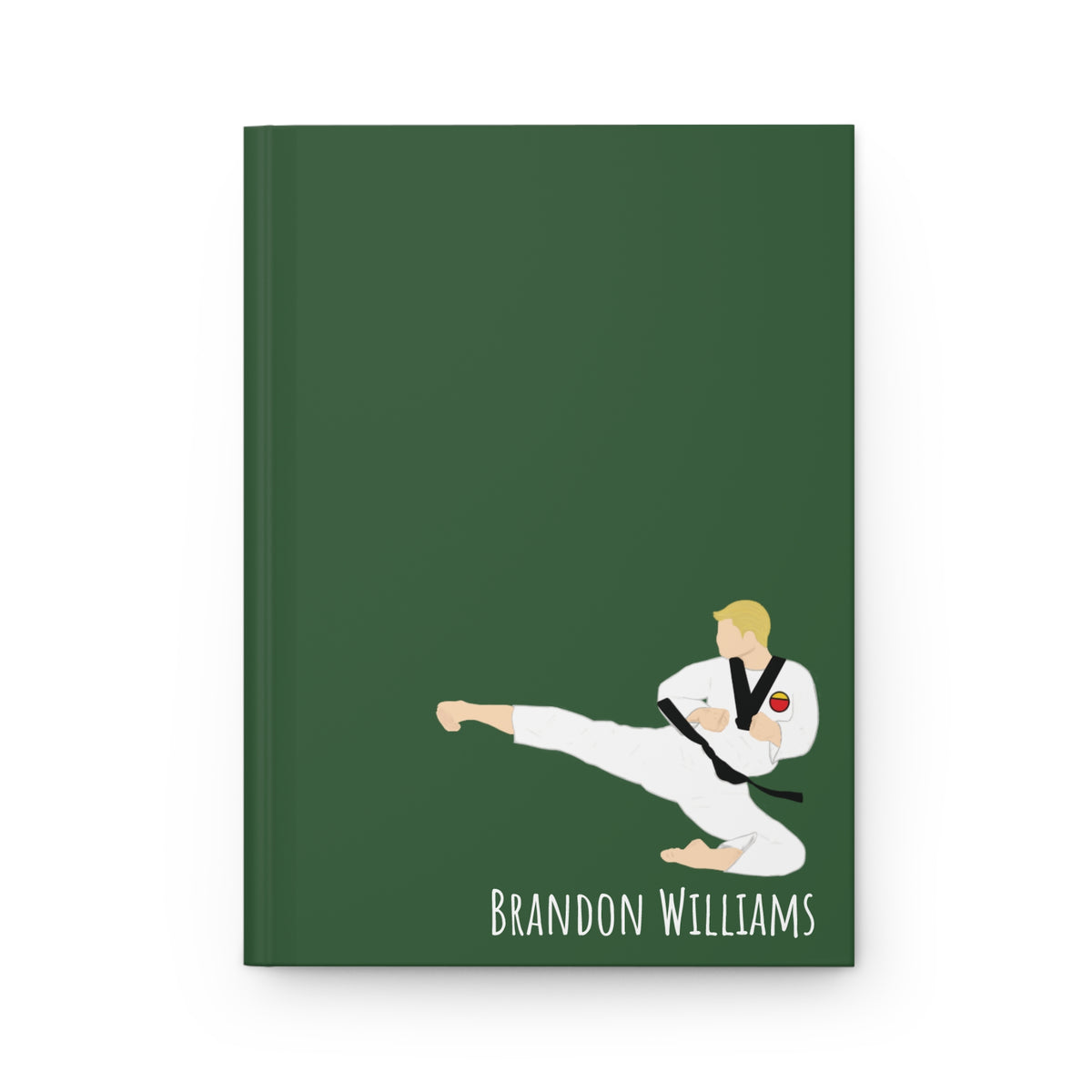 Martial Arts Boy Personalized Blank Lined Journal — Hardback Edition