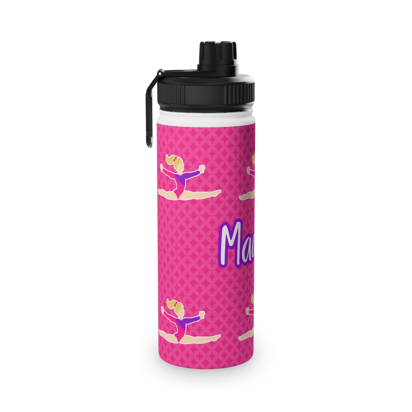 Fonyea Sports Water Bottle Gymnast Pink Personalized