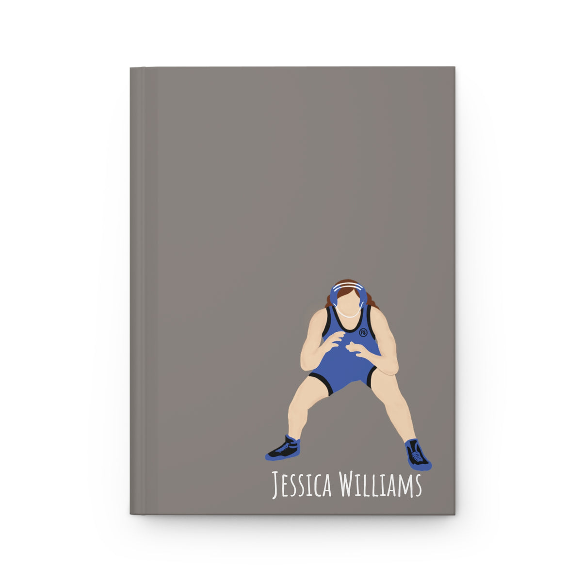Wrestler Girl Personalized Blank Lined Journal — Hardback Edition