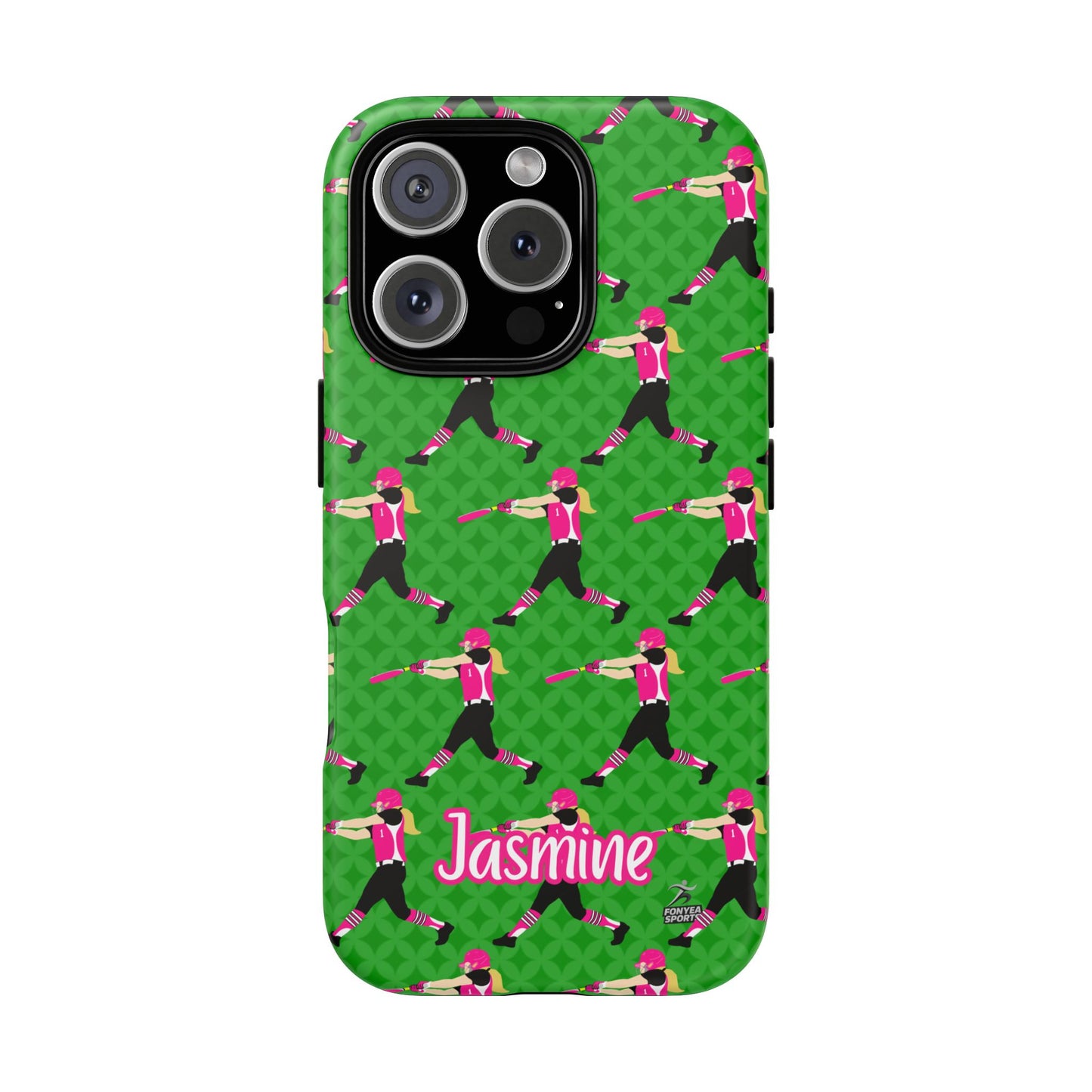 Personalized Softball Girl Tough Phone Case, Fonyea Sports