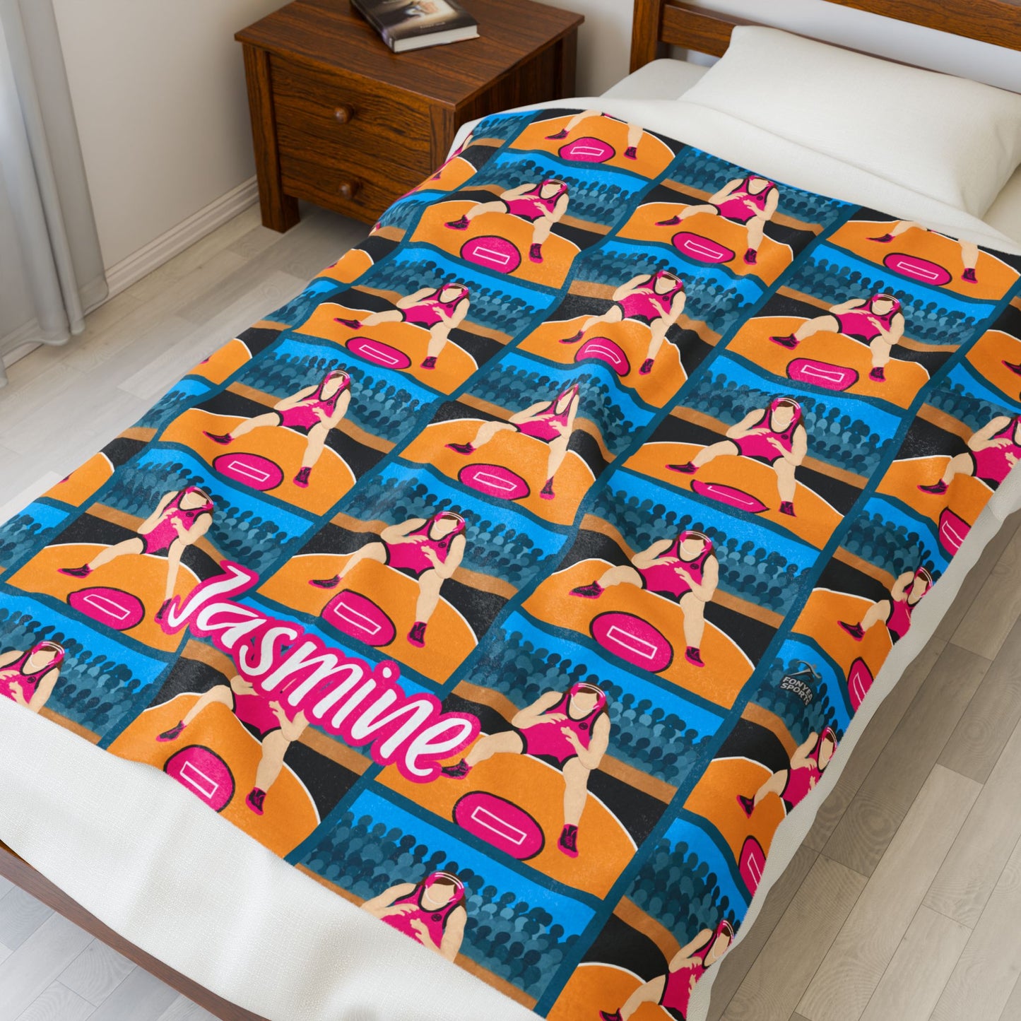 Fonyea Sports Wrestler Girl Blanket (Three Sizes)