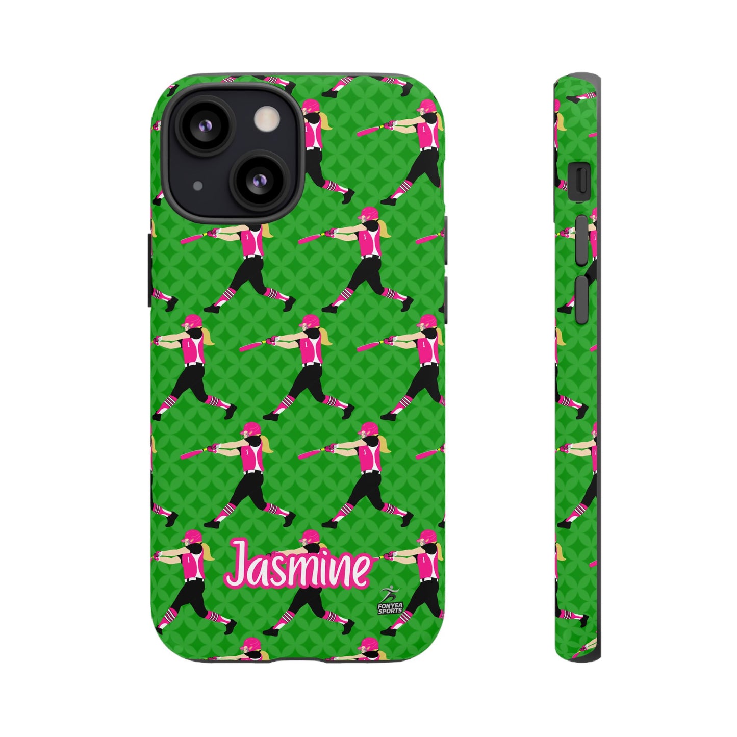 Personalized Softball Girl Tough Phone Case, Fonyea Sports