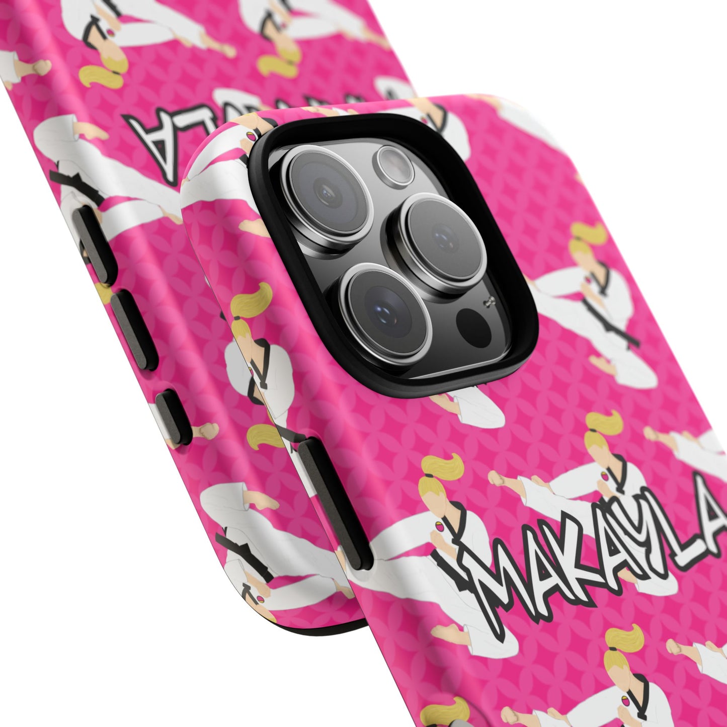 Personalized Martial Arts Taekwondo Karate Girl Tough Phone Case, Fonyea Sports