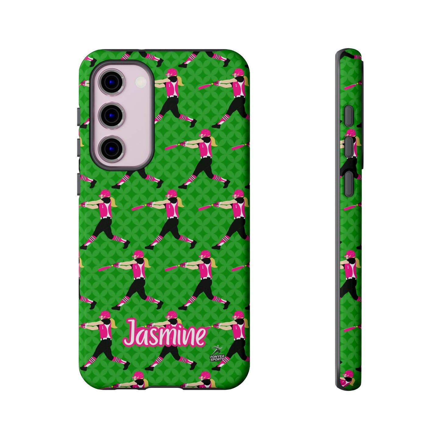 Personalized Softball Girl Tough Phone Case, Fonyea Sports