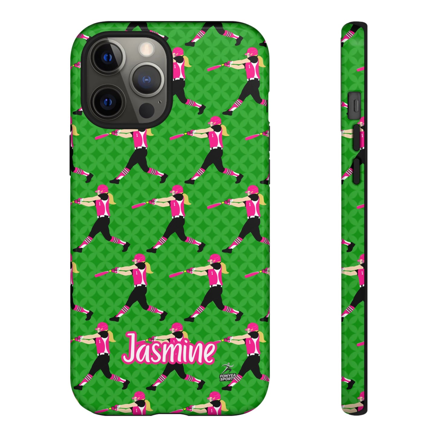 Personalized Softball Girl Tough Phone Case, Fonyea Sports