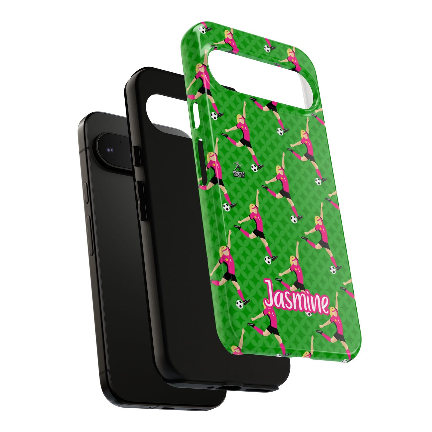 Personalized Soccer Girl Tough Phone Case, Fonyea Sports