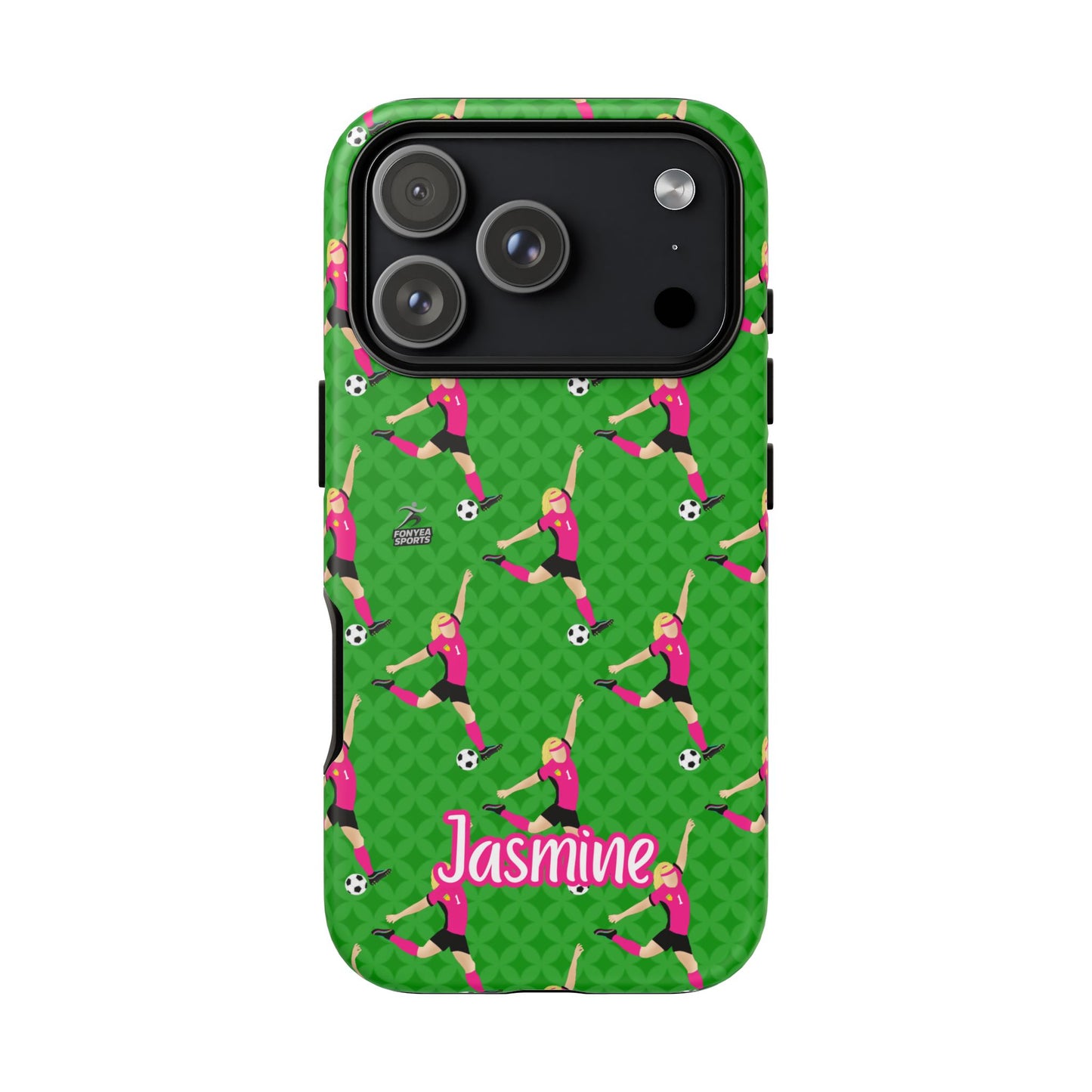 Personalized Soccer Girl Tough Phone Case, Fonyea Sports